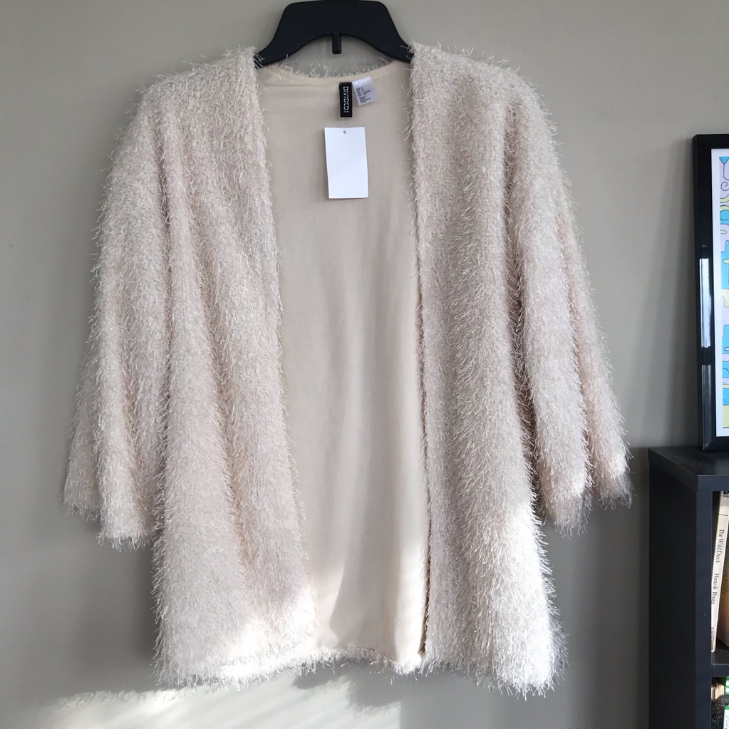 H&M Divided "Feathered" White Jacket